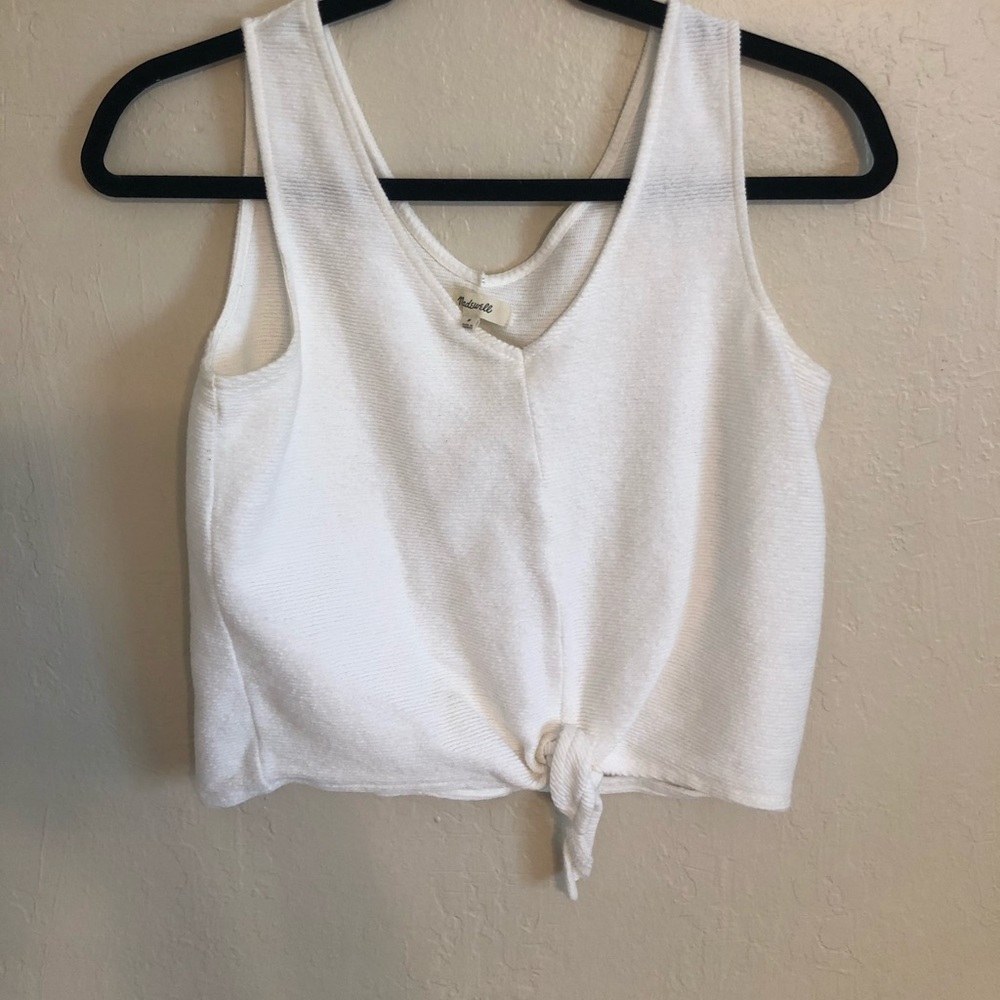 Madewell Front Tie Cotton Tank Top